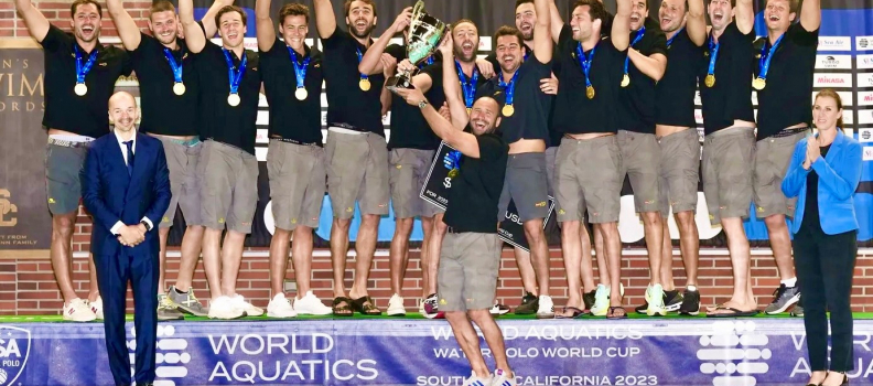 L’equip de waterpolo masculí, campió de la Copa del Món, i el femení, medalla de bronze